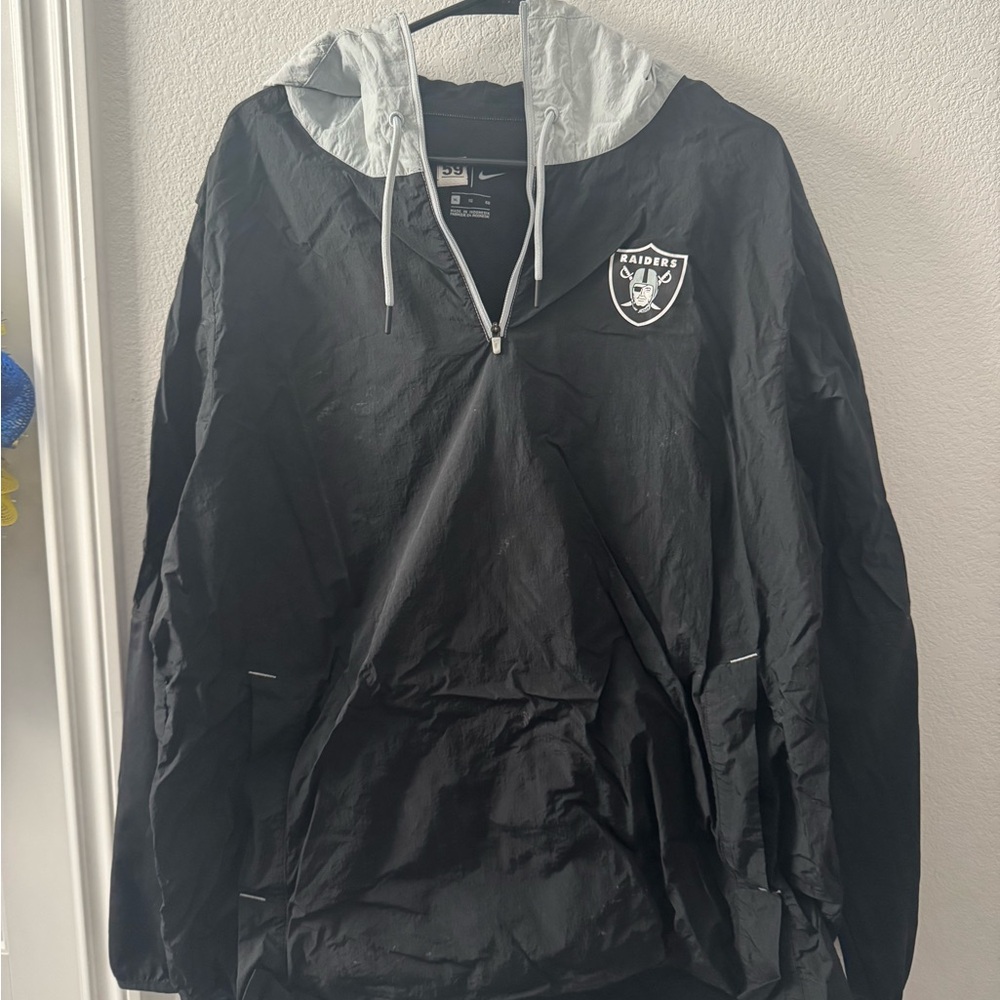 Nike Black and Gray Raiders Men's Jacket